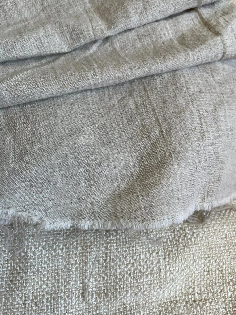 3y x 56”Linen Natural Undyed Tan Prewashed Fabric